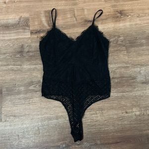 Black lace bodysuit